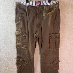 Matchstick Cargo Pants‎ Men XL (35x31) Brown Tactical Utility Canvas Match SEE